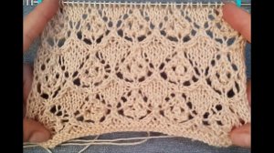 Нежный ажурный узор спицами