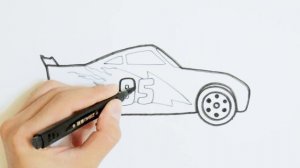 Bolalar Uchun Chaqmoq Makvin Rasmini Chizish | How to Draw Lighting McQueen Easy and Cute | Cars