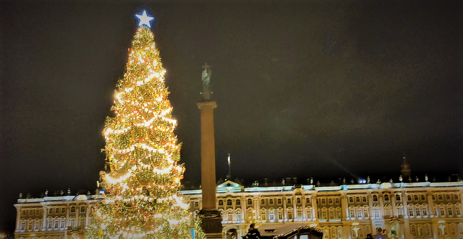 Ёлка на Дворцовой площади, 2022 - Новогодний Санкт-Петербург.