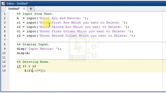 How to Delete Row and Column in MATLAB #18 | Module 1 | Basics of MATLAB Programming