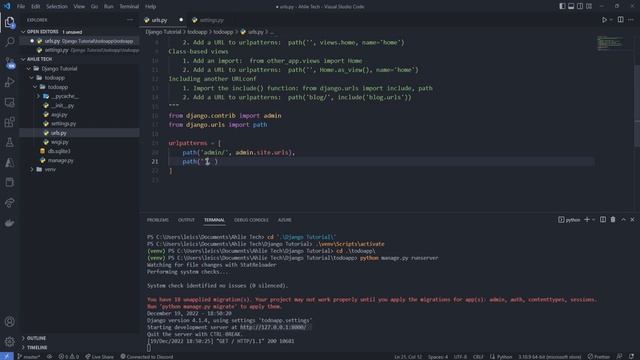 Django Beginner's Tutorial: Urls.py And Views.py
