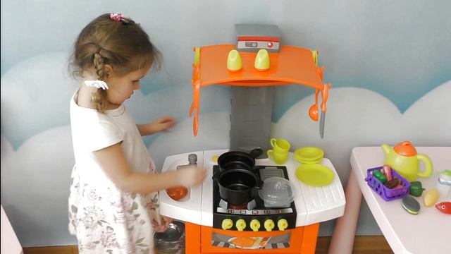 Кухня игрушечная с приборами распаковка детской кухни игрушки Умная Кухня Детская Smart Kitchen! смотреть онлайн