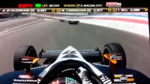 Dan Wheldon's onboard camera for the last moment before the fatal accident.