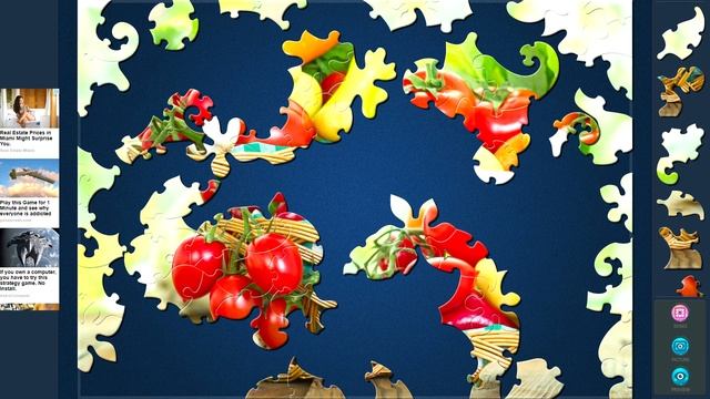 Solving Magic Jigsaw Puzzles 258 (140 pcs) Basket with fresh veggies смотреть онлайн