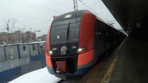 «Ласточка» ЭС2Г-134 в окраске МЦД на станции «Опалиха» МЦД-2. 05 января 2021
