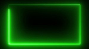 Футаж - Зеленая Неоновая Рамка ¦ Фон для монтажа ¦ Green Neon Frame