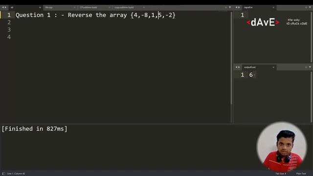 Lecture-5 - Maximum , Minimum element and Reverse Array || C++