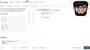 Leetcode Question 171 "Excel Sheet Column Number" in Python