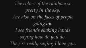 Louis Armstrong - What A Wonderful World (Lyrics)