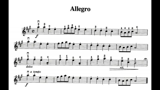 08 - Allegro, S. Suzuki | Suzuki Book 1 | Violin Sheet Music [Partitura para Violino ] смотреть онлайн