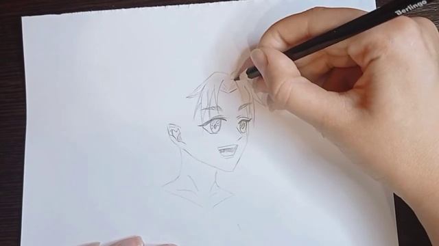 Как нарисовать прическу для юного мужского персонажа? смотреть онлайн