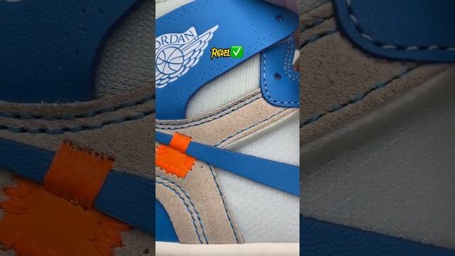 Real Vs Fake Off-White University Blue Jordan 1 #sneakerhead #sneakers #viral