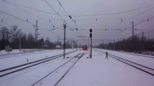 Воскресная метель на станции Жилево и следующий в Узуново ЭД4М-0300