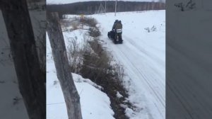 на мотособаке))