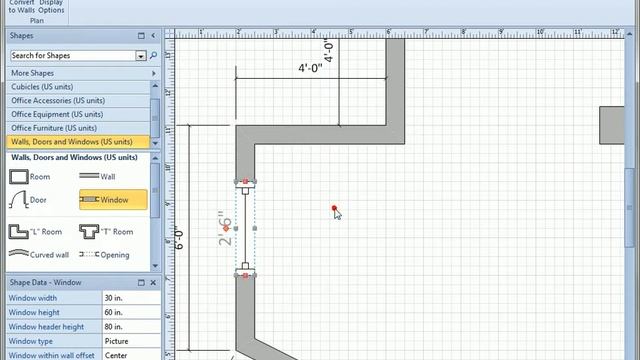 8.3 Walls, Windows, and Doors in a Visio 2010 Office Plan смотреть онлайн