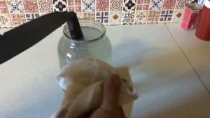 Нож из быстрореза.Травление в лимонной кислоте.2я часть.