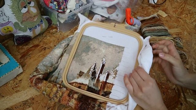 26 500 КРЕСТИКОВ/5 ПРОЦЕССОВ МАЯ/КАК ВЫШИВАТЬ НА ПЯЛЬЦАХ ДВУМЯ РУКАМИ/ВЫШИВКА И НЕ ТОЛЬКО.