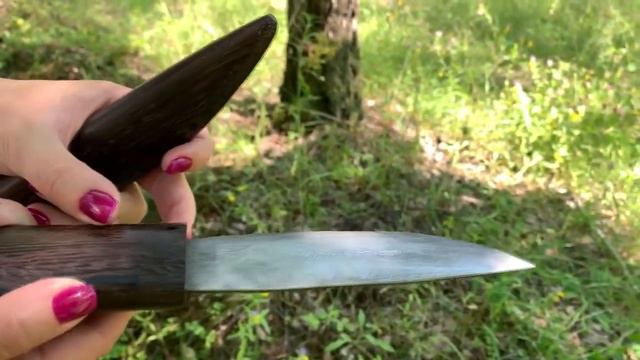 Якутский нож с деревянными ножнами. Кузница Овсова
