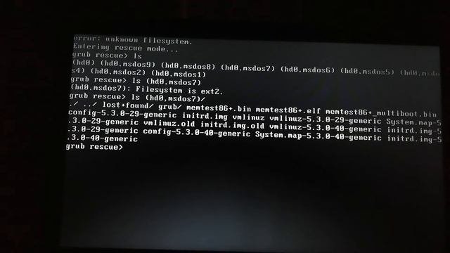 Grub Rescue :Unknown filesystem normal.mod missing [SOLVED] смотреть онлайн