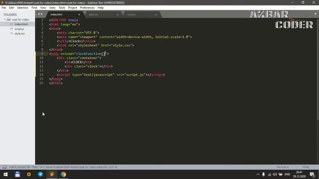 HTML+CSS+JS Soat yasash