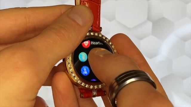 Смарт часы фитнес браслет TIROKI S28 инкрустация стразами и счетчик калорий смотреть онлайн