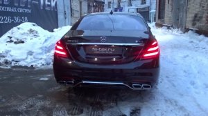 Благородный выхлоп на Mercedes S500 W222 Рестайлинг