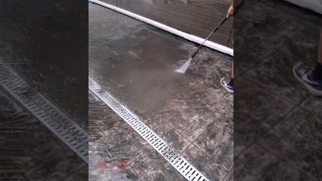 замываем печатный бетон