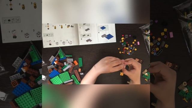 Распаковка Лего набора Майнкрафт пасека.