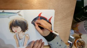 Заполняю разворот в скетчбуке|Filling sketchbook spread