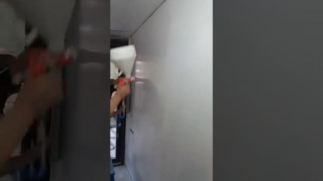 Шпаклевание стен. Компрессор Intertool 100 л. Текстурный пистолет. смотреть онлайн