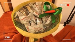 Букет из кофе и чая. Съедобный необычный чайный букет