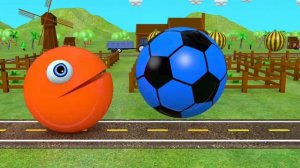 Learn Colors with PACMAN and Farm Watermelon Surprise Toy Cartoons for Kid Children