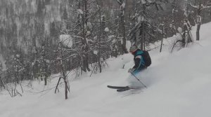 Фрирайд в свежевыпавшем паудере Аджигардака.
11.02.2022