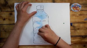 Скетч Бутылки с водой - как нарисовать стекло и воду