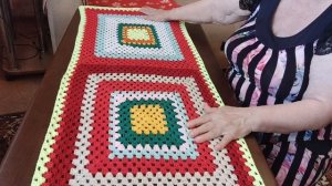 Яркая накидка крючком_ Подарок для снохи_ Обзор