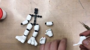 Делаем игрушку Фредди из Фнаф / DIY FNAF action toy Freddy /  Фредди из лёгкого пластилина