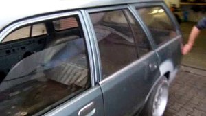 Opel Rekord E2 caravan 2.3 Diesel 1985 met Opel Senator A2 neus..deel 1