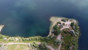 Голубое озеро, село Елизаветовка. Как выглядит затопленный Елизаветовский котлован с высоты