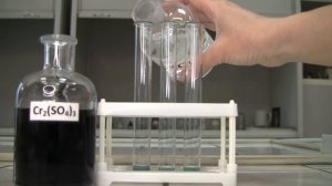 Качественная реакция ионов хрома(III) со щелочью. Получение и свойства гидроксида хрома