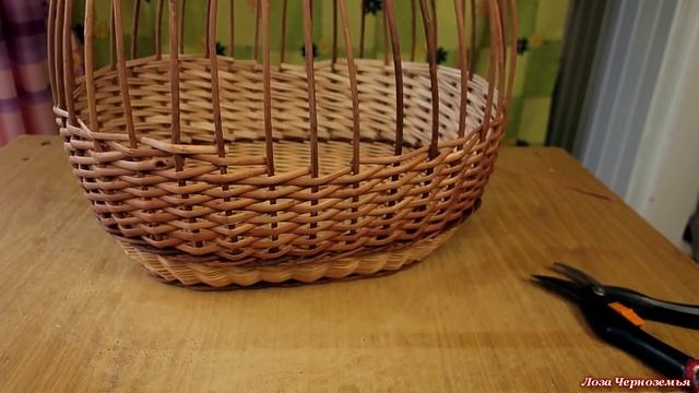 Плетение корзины КОНТРАСТНОЙ-УниверМ из лозы, ивового прута. Часть-2