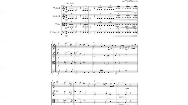 Wedding March - String quartet cover (sheet music) смотреть онлайн