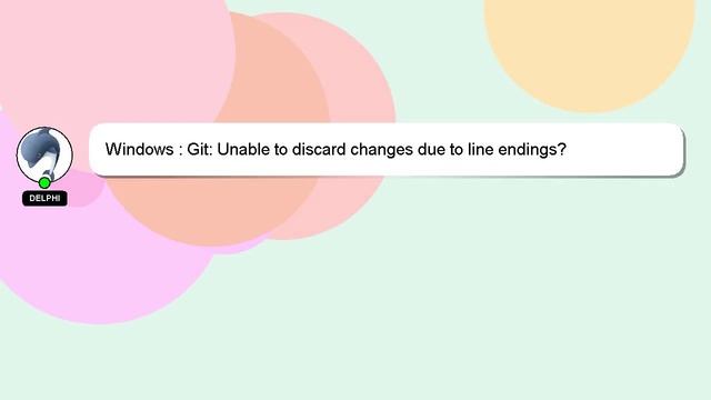 Windows : Git: Unable to discard changes due to line endings? смотреть онлайн