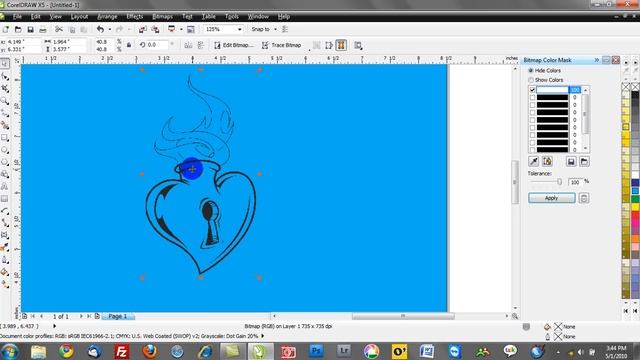 Corel draw training video tutorials: bitmap color mask