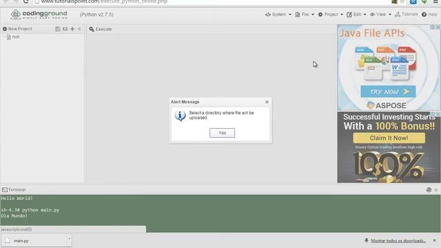 Programação em Python - Ferramentas - 04 - Tutorials Point (Coding Ground)