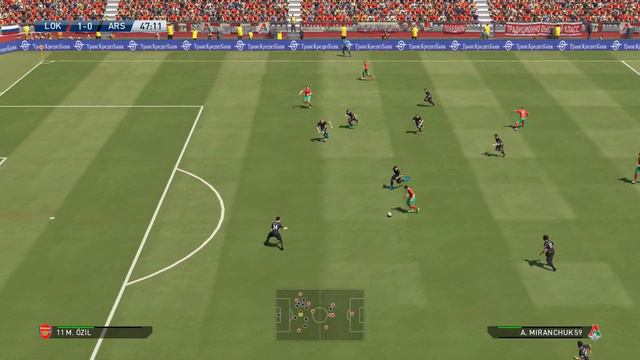 Lokomotiv Moskva vs Arsenal FC, Lokomotiv Stadium, PES 2016, PRO EVOLUTION SOCCER 2016, Konami