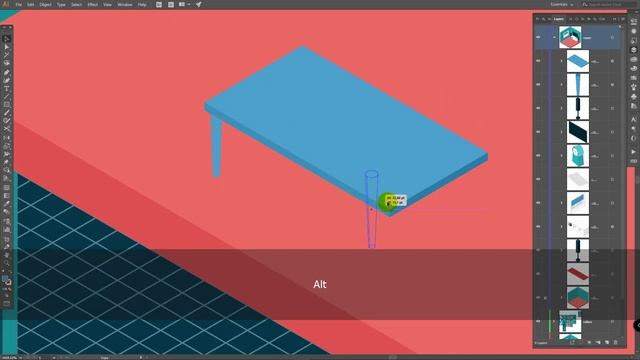 Isometric room | Illustrator CC tutorial (STEP BY STEP) смотреть онлайн
