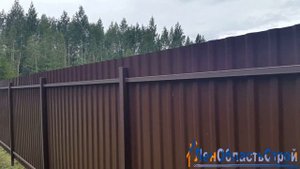 Забор из Декоративного Штакетника на винтовых сваях