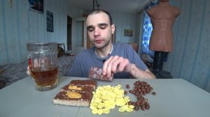 МУКБАНГ ТОРТ ВАФЕЛЬНЫЙ/ РУЛЕТ БИСКВИТНЫЙ/ АРАХИСОВАЯ ПАСТА/ SWEET/ EATING ASMR Mukbang АСМР 먹방 #849