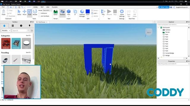 Как создать и опубликовать модель в RobloxStudio смотреть онлайн