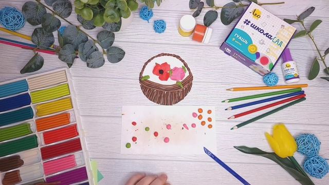 Корзина с цветами из пластилина смотреть онлайн